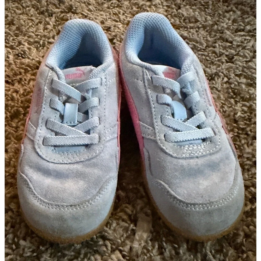 Puma-Bella Donna Lilac & Pink Faux Suede Sneakers Size 7
